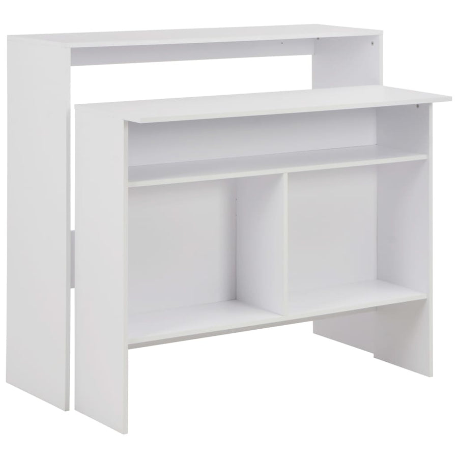 Bartafel Met 2 Tafelbladen 30X40X20 Cm Wit