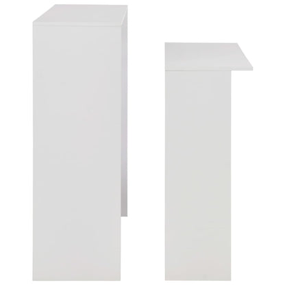 Bartafel Met 2 Tafelbladen 30X40X20 Cm Wit