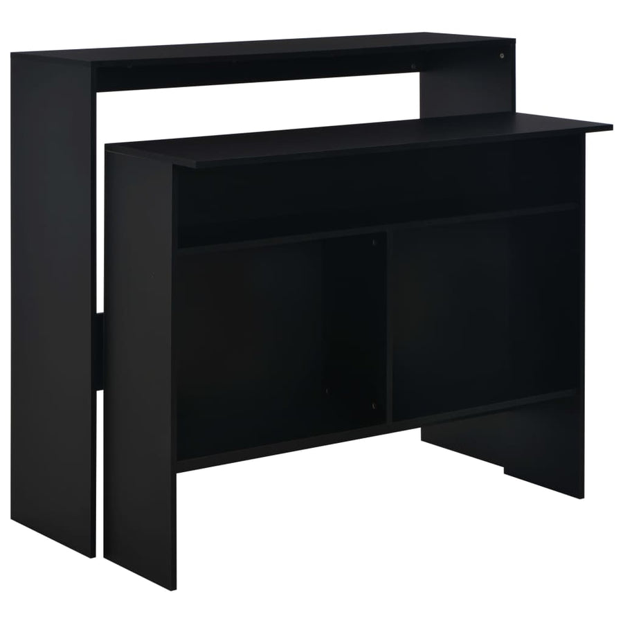 Bartafel Met 2 Tafelbladen 30X40X20 Cm Zwart