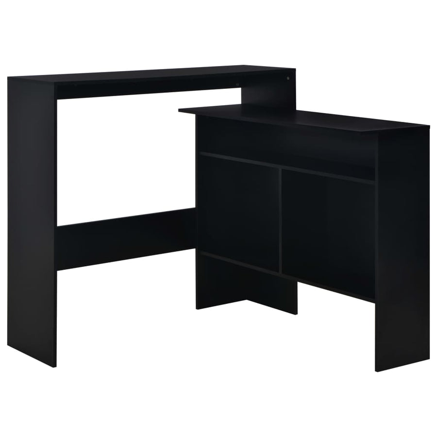Bartafel Met 2 Tafelbladen 30X40X20 Cm Zwart