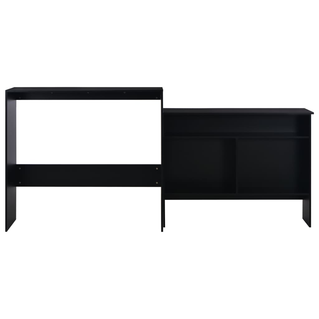 Bartafel Met 2 Tafelbladen 30X40X20 Cm Zwart