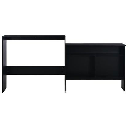 Bartafel Met 2 Tafelbladen 30X40X20 Cm Zwart