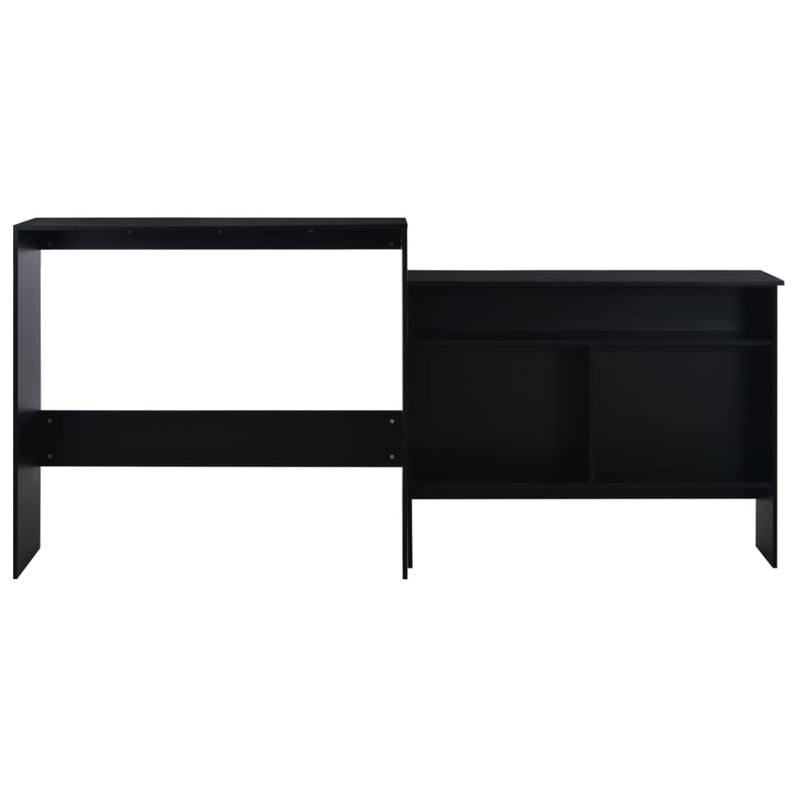 Bartafel Met 2 Tafelbladen 30X40X20 Cm Zwart