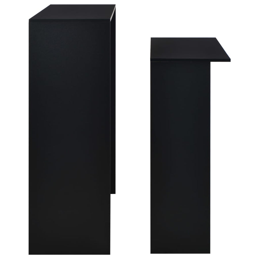 Bartafel Met 2 Tafelbladen 30X40X20 Cm Zwart