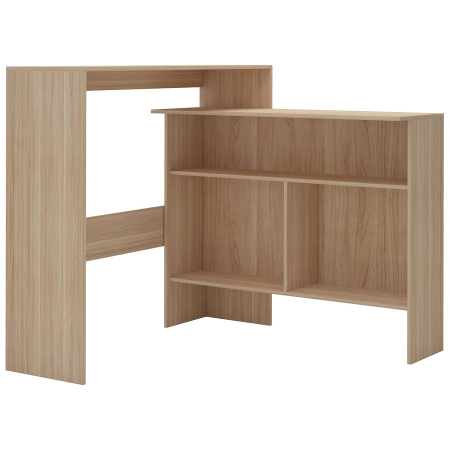 Bartafel Met 2 Tafelbladen 30X40X20 Cm Kleurig Eiken