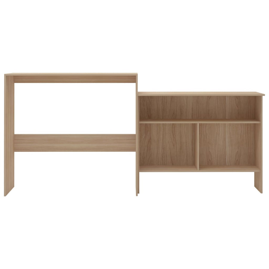Bartafel Met 2 Tafelbladen 30X40X20 Cm Kleurig Eiken