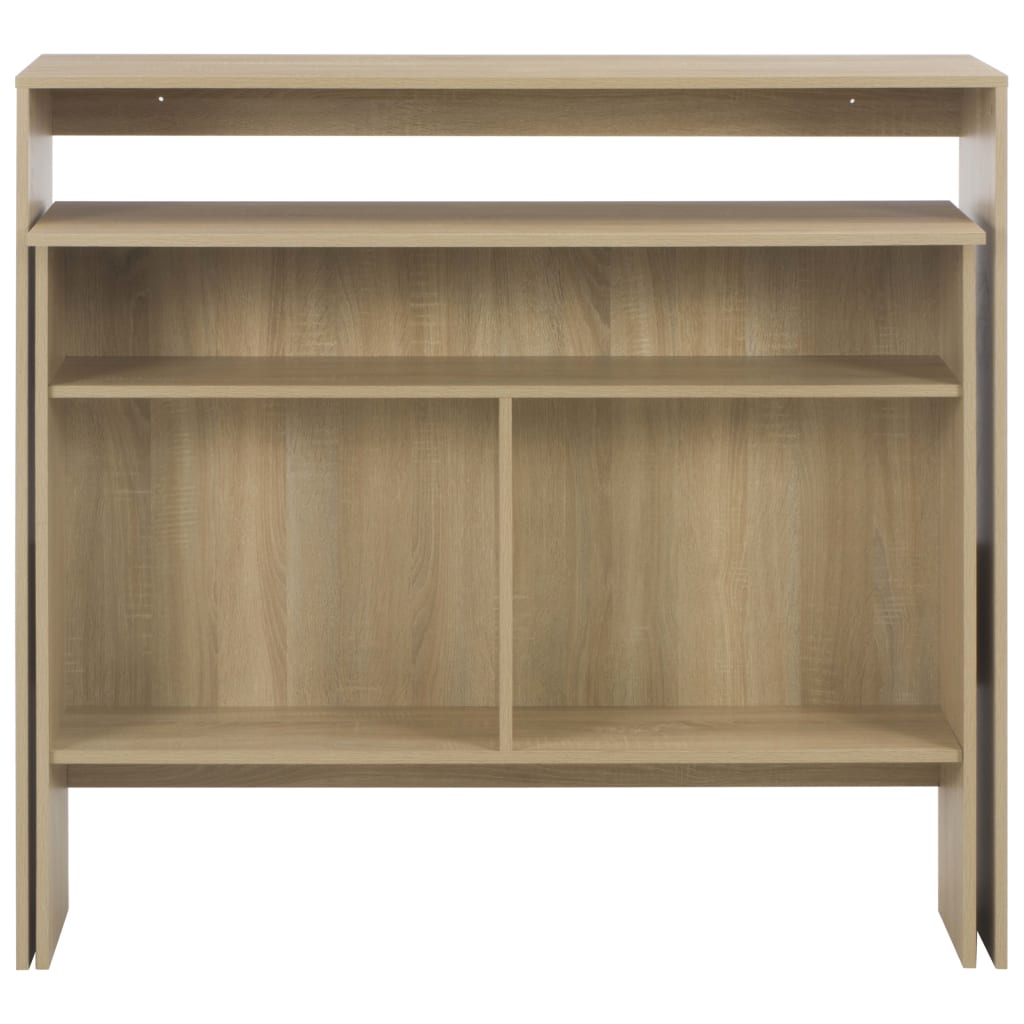Bartafel Met 2 Tafelbladen 30X40X20 Cm Kleurig Eiken