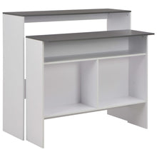 Bartafel Met 2 Tafelbladen 30X40X20 Cm Wit En Grijs