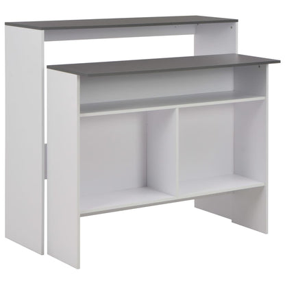 Bartafel Met 2 Tafelbladen 30X40X20 Cm Wit En Grijs