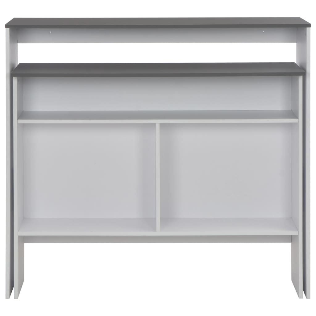 Bartafel Met 2 Tafelbladen 30X40X20 Cm Wit En Grijs