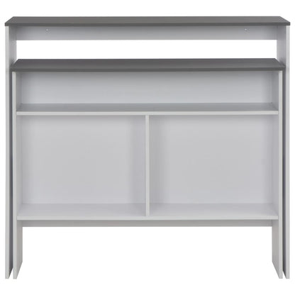 Bartafel Met 2 Tafelbladen 30X40X20 Cm Wit En Grijs
