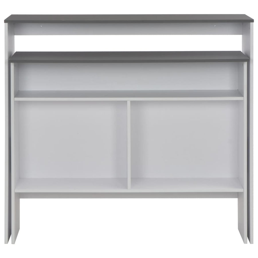 Bartafel Met 2 Tafelbladen 30X40X20 Cm Wit En Grijs
