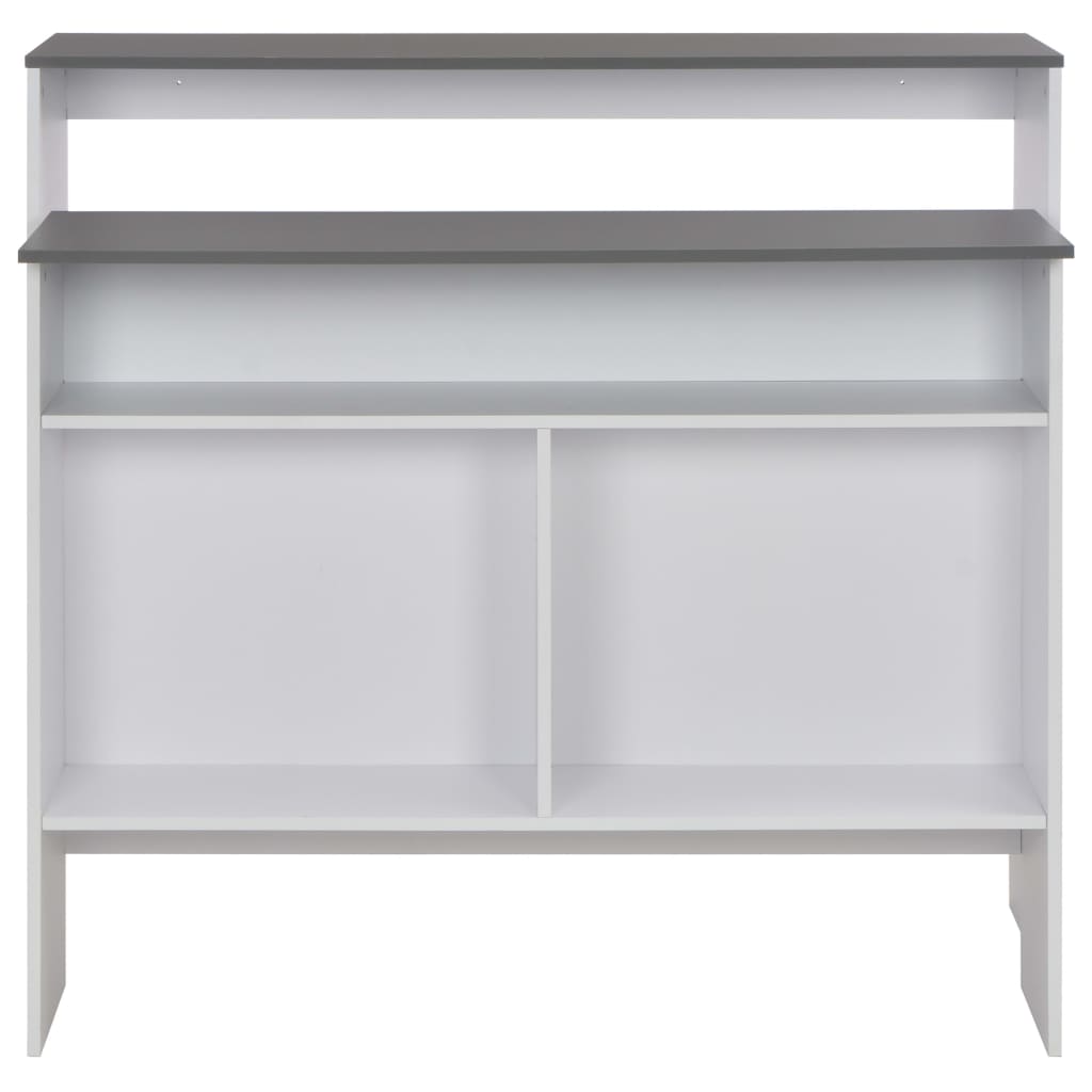Bartafel Met 2 Tafelbladen 30X40X20 Cm Wit En Grijs
