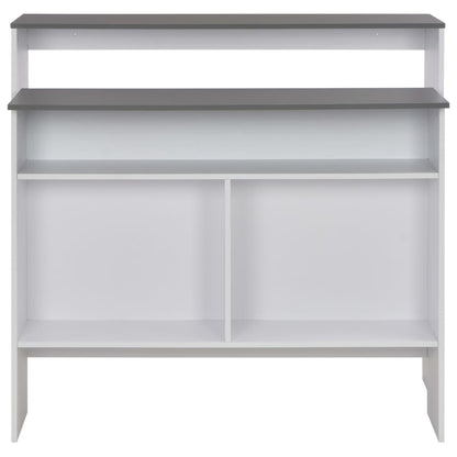 Bartafel Met 2 Tafelbladen 30X40X20 Cm Wit En Grijs