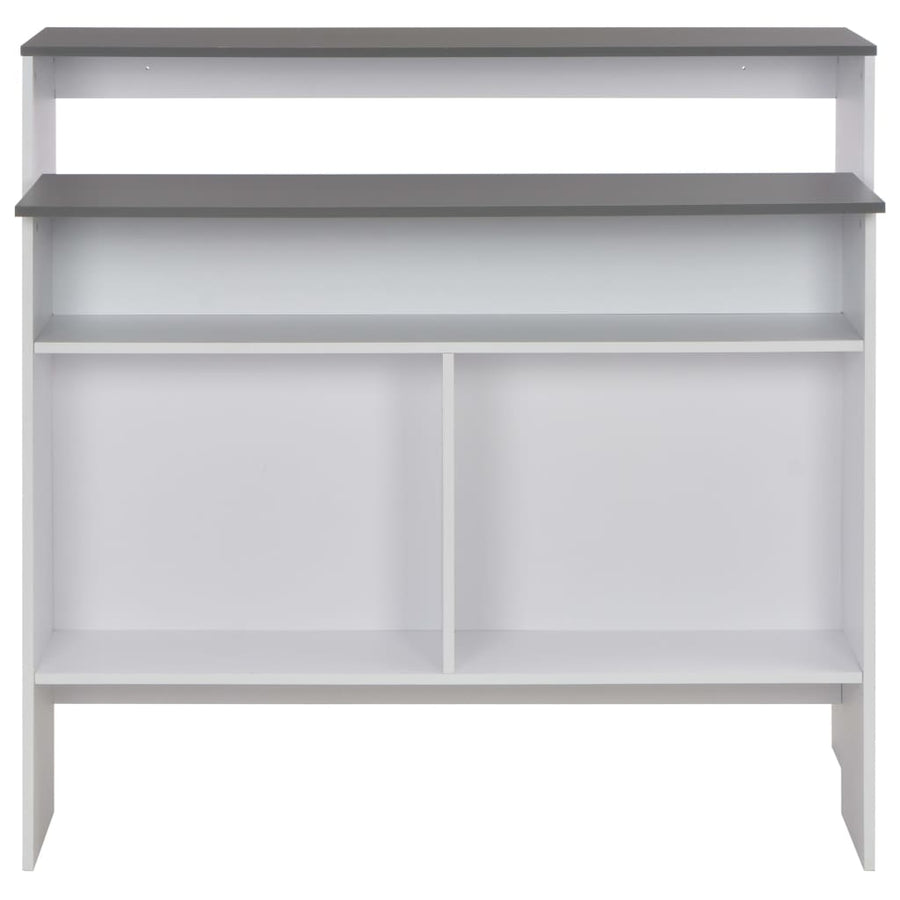 Bartafel Met 2 Tafelbladen 30X40X20 Cm Wit En Grijs