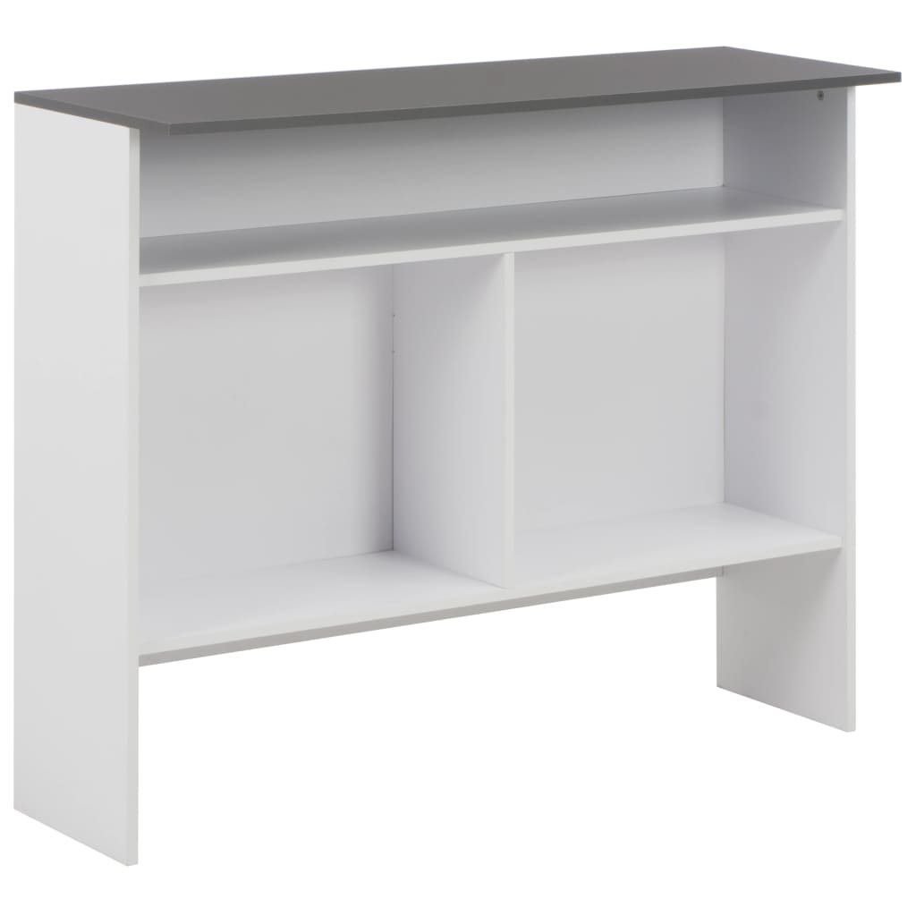 Bartafel Met 2 Tafelbladen 30X40X20 Cm Wit En Grijs
