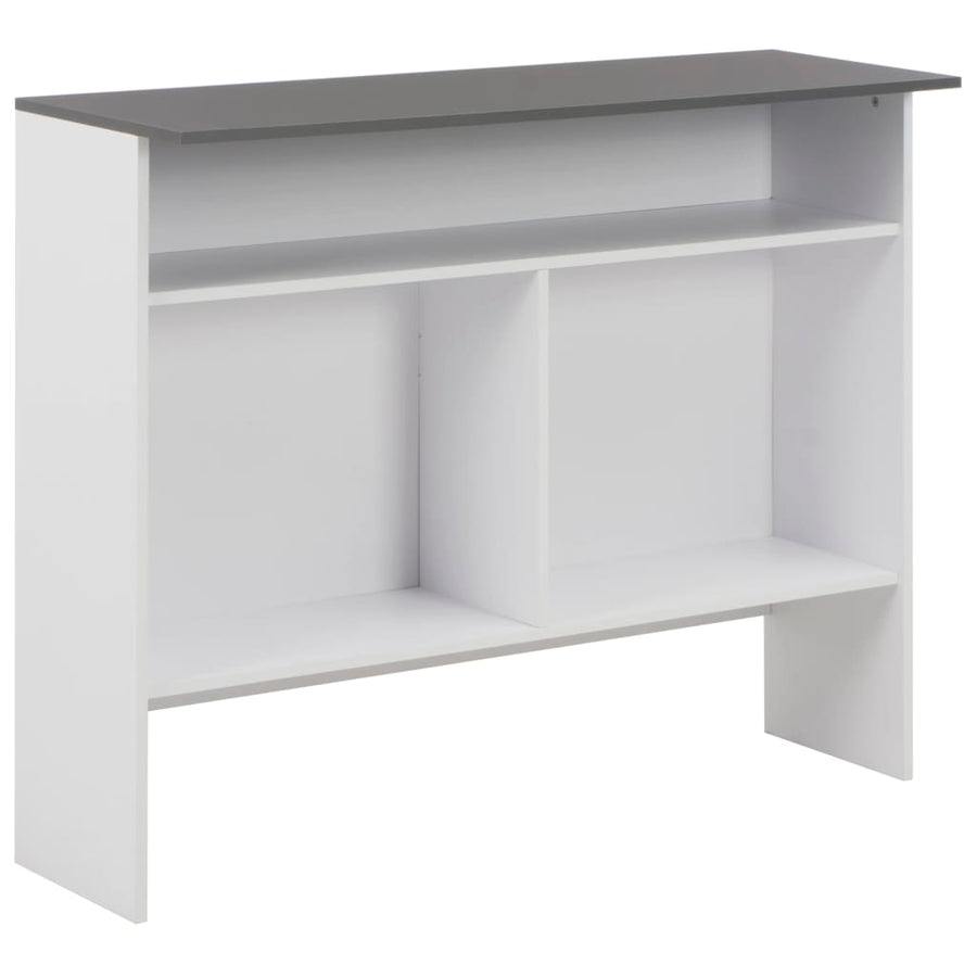 Bartafel Met 2 Tafelbladen 30X40X20 Cm Wit En Grijs