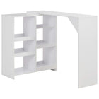 Bartafel 138x39x110 cm wit met schap