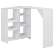 Bartafel 138x39x110 cm wit met schap