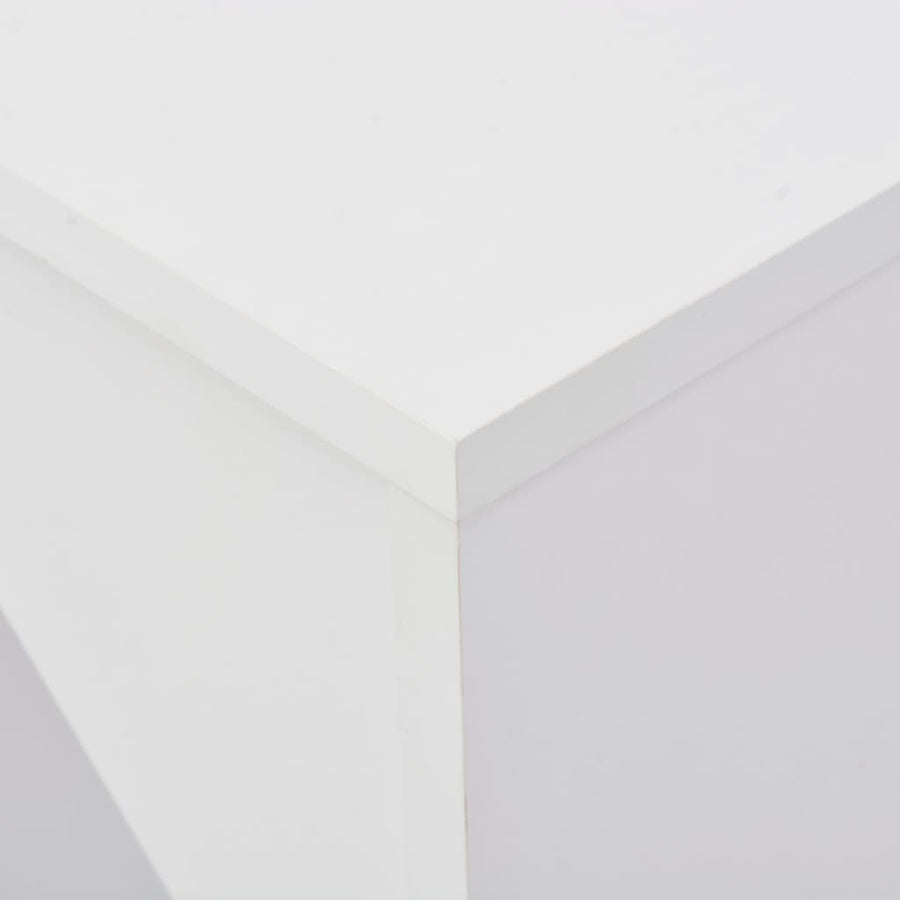 Bartafel met verplaatsbaar schap 138x39x110 cm wit Wit