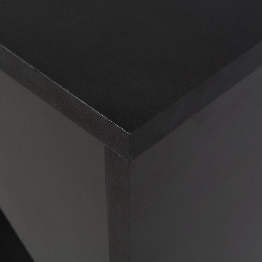 Bartafel met verplaatsbaar schap 138x39x110 cm zwart Zwart