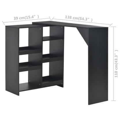 Bartafel Met Verplaatsbaar Schap 38X39X0 Cm