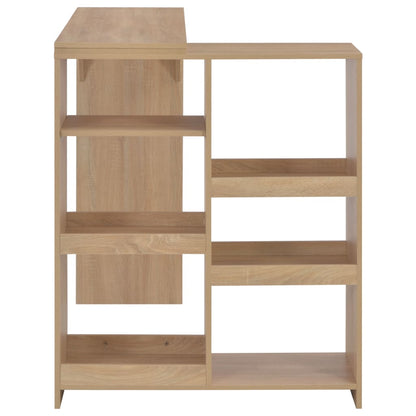 Bartafel met verplaatsbaar schap 138x39x110 cm eikenkleurig Eiken