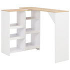 Bartafel 138x39x110 cm wit met schap