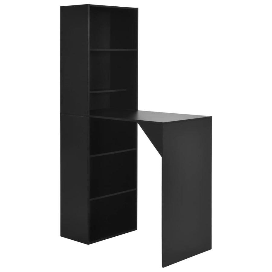Bartafel met kast 5x59x200 cm Zwart