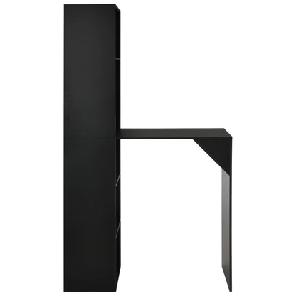 Bartafel met kast 5x59x200 cm Zwart
