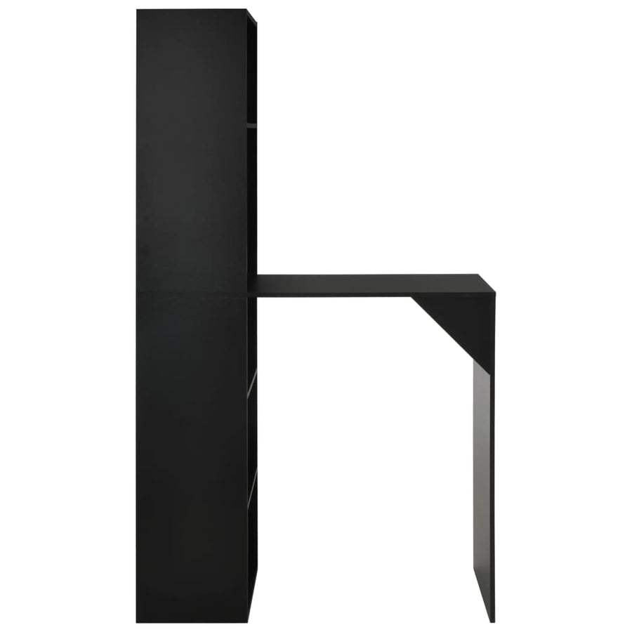 Bartafel met kast 5x59x200 cm Zwart