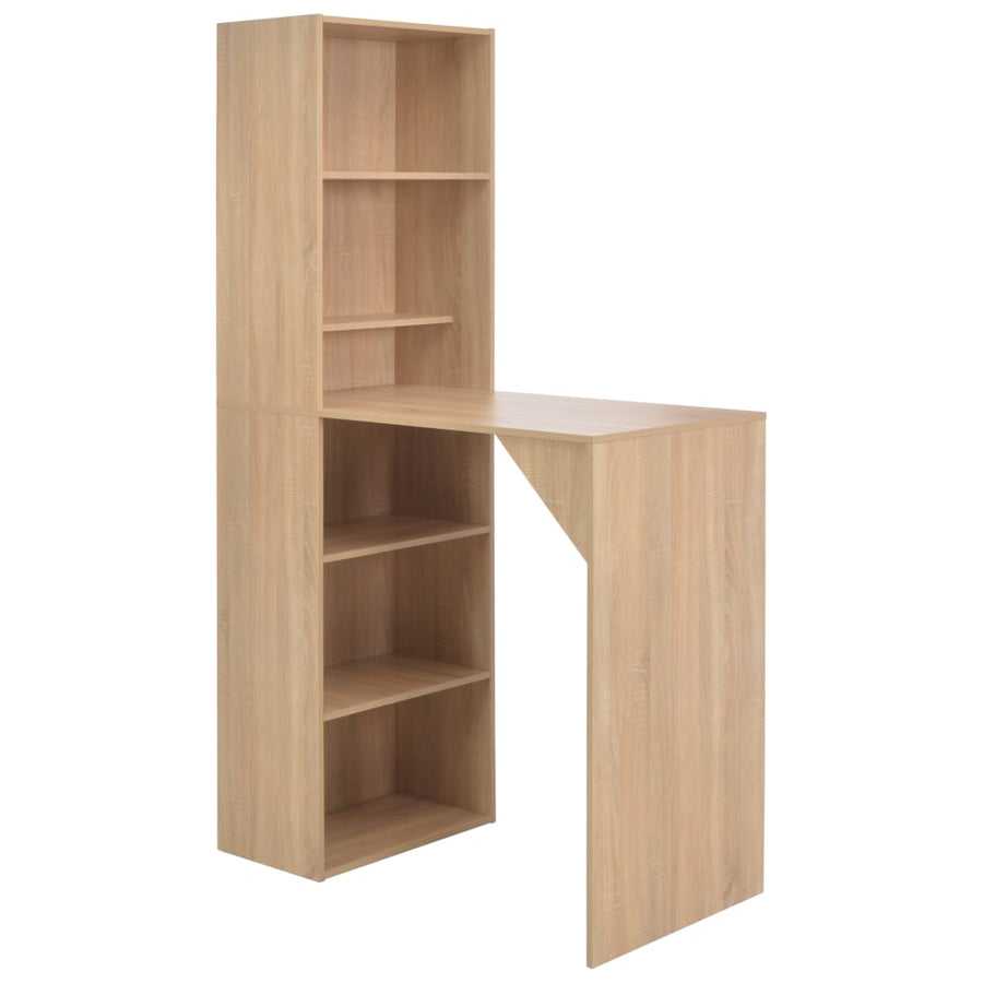 Bartafel met kast 115x59x200 cm eikenkleurig Eiken