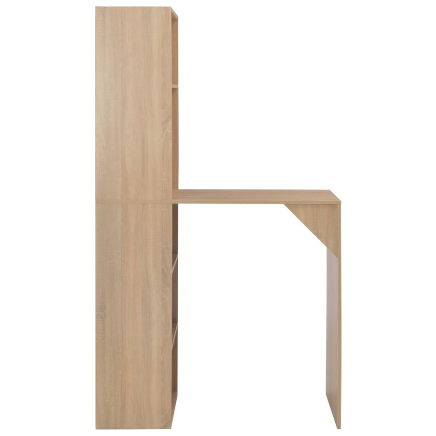 Bartafel met kast 115x59x200 cm eikenkleurig Eiken