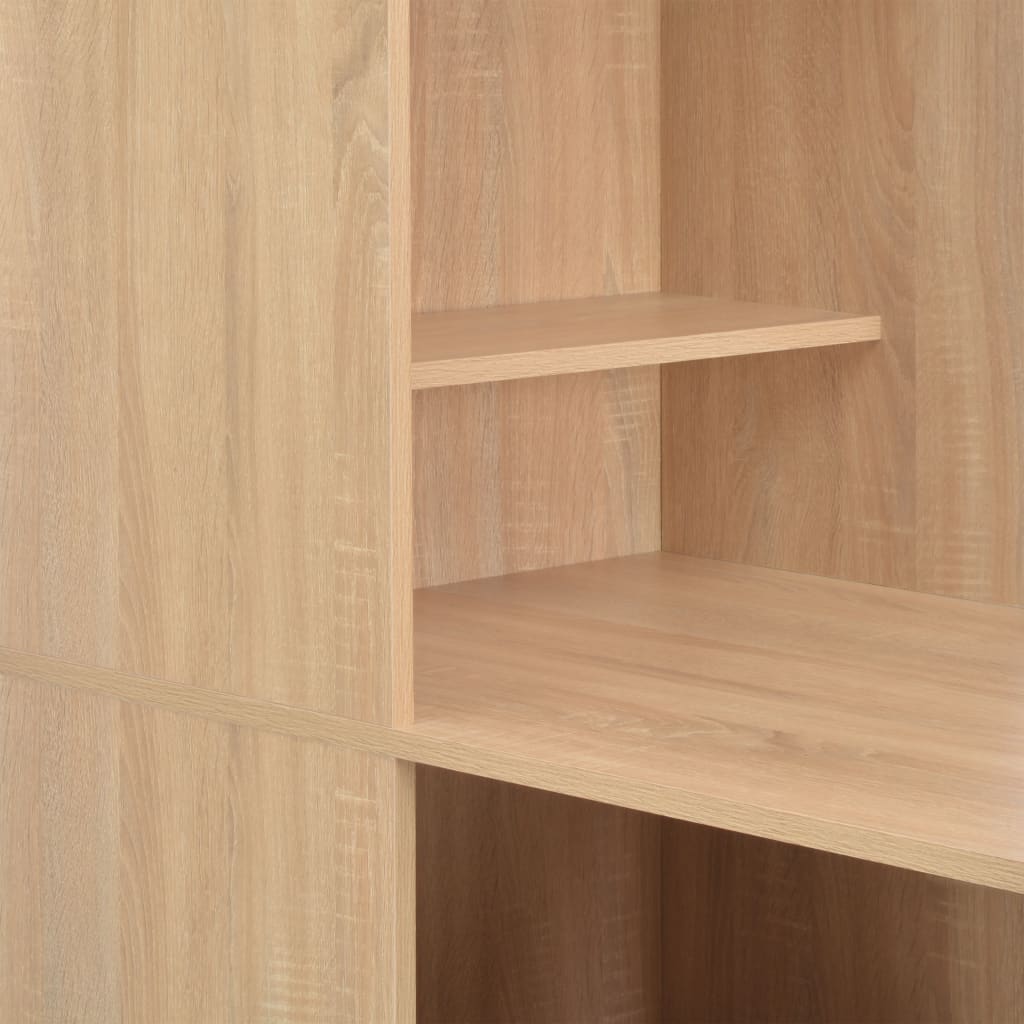 Bartafel met kast 115x59x200 cm eikenkleurig Eiken