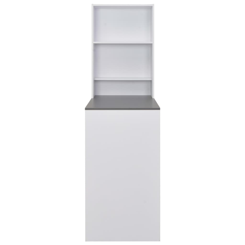 Bartafel met kast 115x59x200 cm wit Grijs