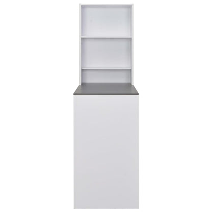Bartafel met kast 115x59x200 cm wit Grijs