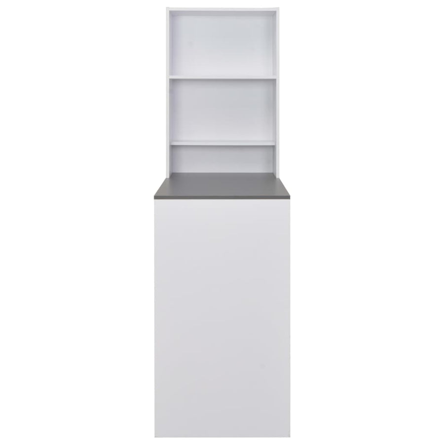 Bartafel met kast 115x59x200 cm wit Grijs