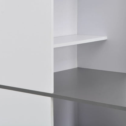 Bartafel met kast 115x59x200 cm wit Grijs