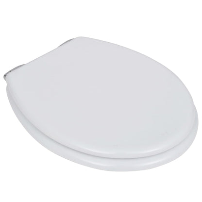 Toiletbril met soft-closedeksel 2 st MDF wit 2 Effen wit Ja
