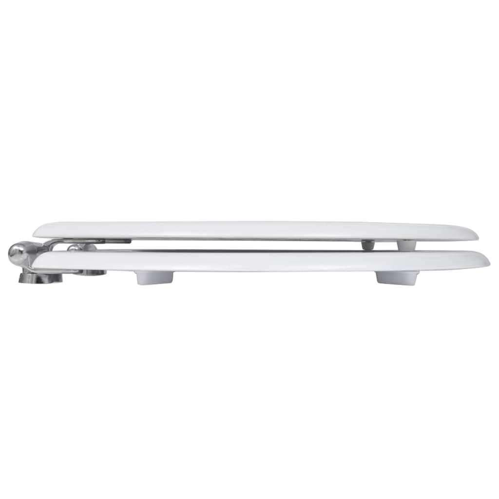 Toiletbril met soft-closedeksel 2 st MDF wit 2 Effen wit Ja