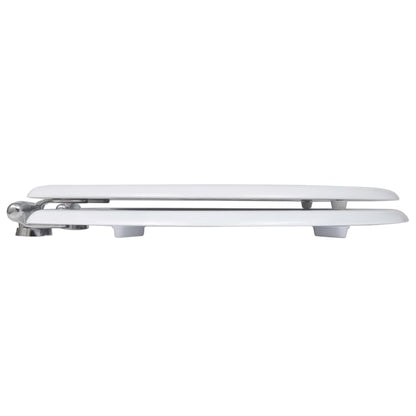 Toiletbril met soft-closedeksel 2 st MDF wit 2 Effen wit Ja