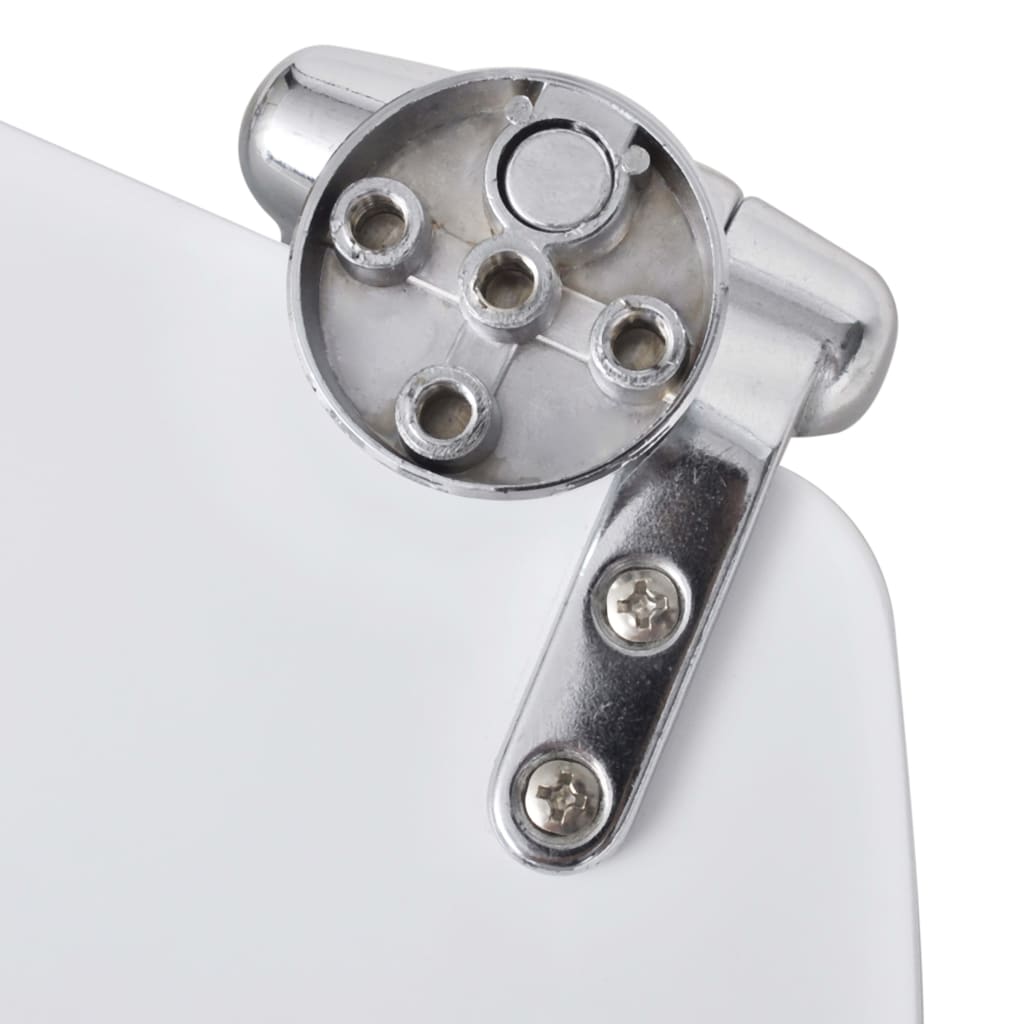 Toiletbril met soft-closedeksel 2 st MDF wit 2 Effen wit Ja