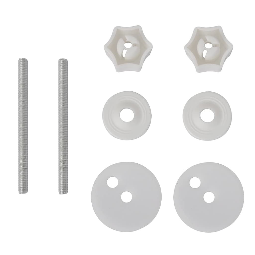 Toiletbril met soft-closedeksel 2 st MDF wit 2 Effen wit Ja