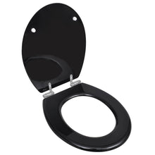 Toiletbril met soft-closedeksel 2 st MDF zwart 2 Effen zwart Ja
