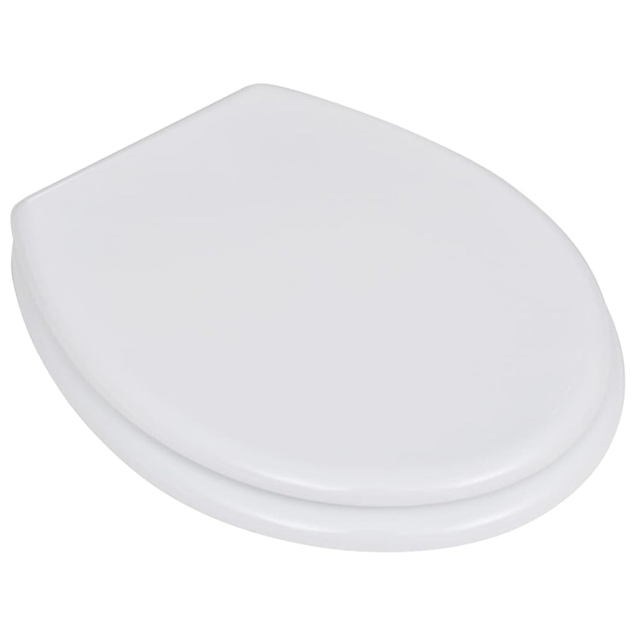 Toiletbrillen met deksels 2 st MDF wit 2 Effen wit Nee