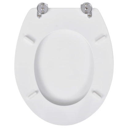 Toiletbrillen met deksels 2 st MDF wit 2 Effen wit Nee