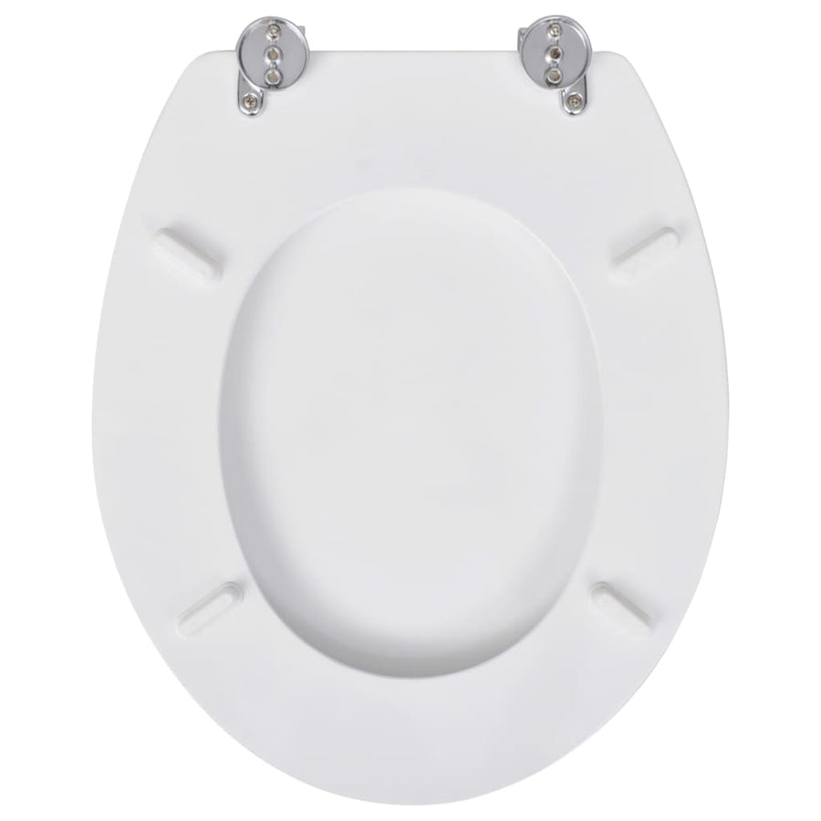 Toiletbrillen met deksels 2 st MDF wit 2 Effen wit Nee