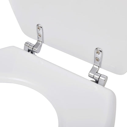 Toiletbrillen met deksels 2 st MDF wit 2 Effen wit Nee