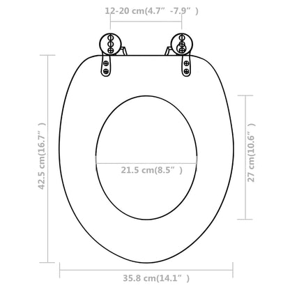 Toiletbrillen met deksels 2 st MDF wit 2 Effen wit Nee