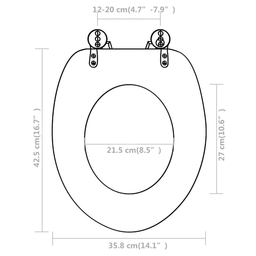 Toiletbrillen met deksels 2 st MDF wit 2 Effen wit Nee